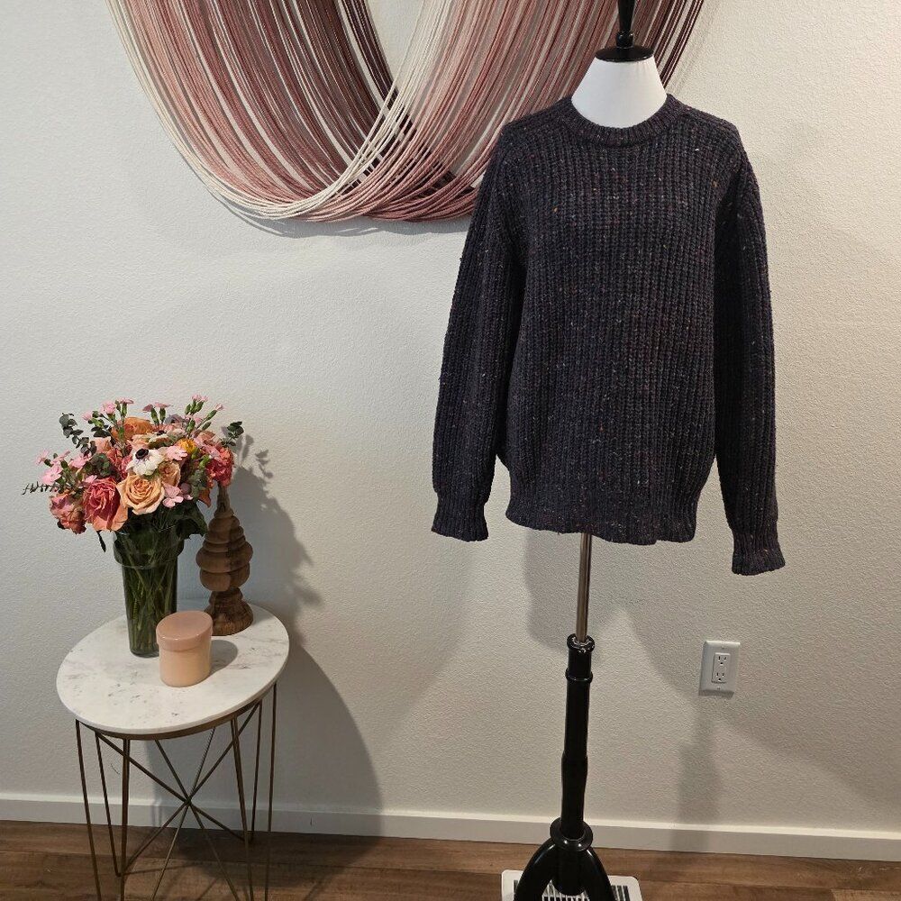 Vintage (70's/80's) GAP Chunky Knit Marled Wool Sweater Sz XL